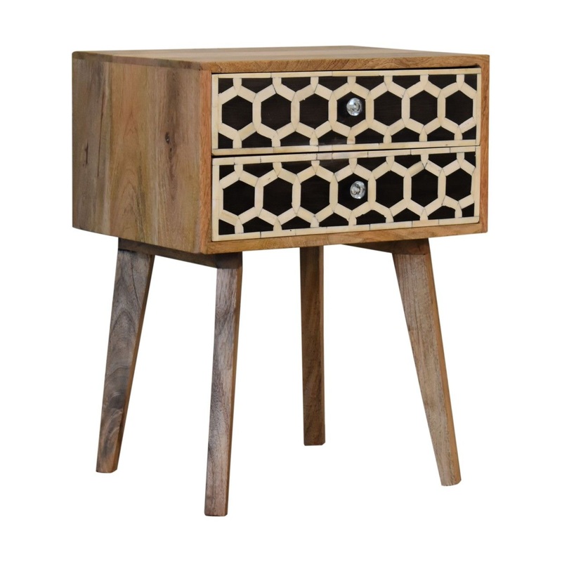 Inlay - Bone Inlay Drawer Nightstand