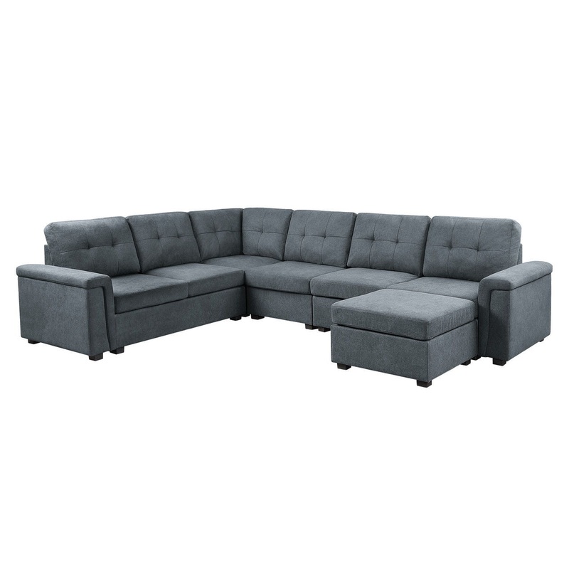 Isla - Fabric Sectional Sofa With Ottoman