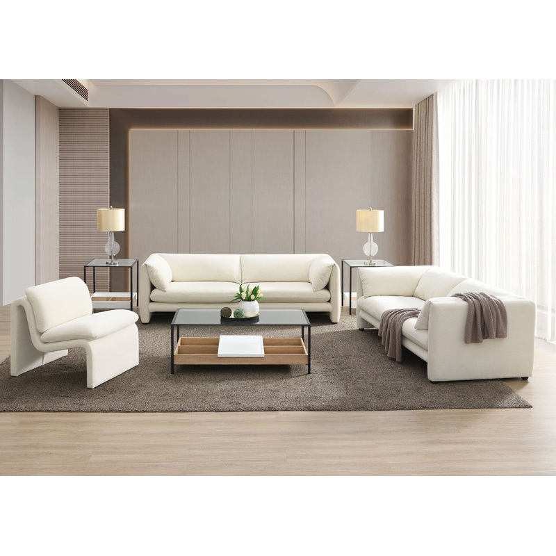 Jaeda - 3 Piece Living Room Set With Elegant Accent Chair