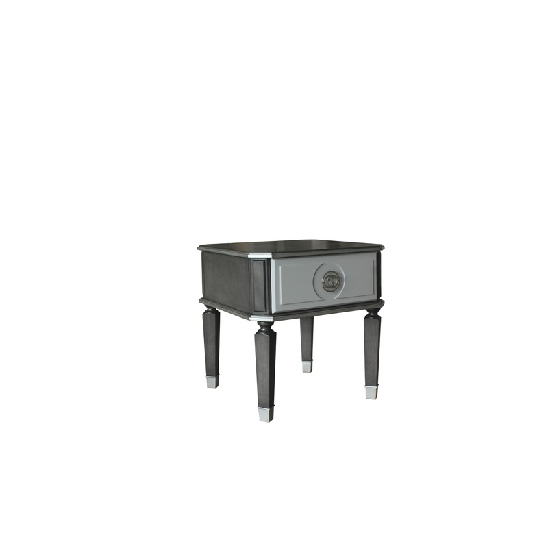 House Beatrice - End Table - Charcoal / Light Gray