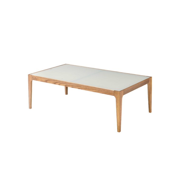 Gwynn - Frosted Glass Top Coffee Table - Natural