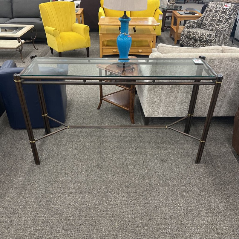 Glass/ Metal Sofa Table