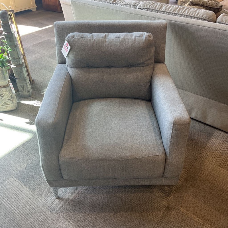 Gray Fabric Arm Chair