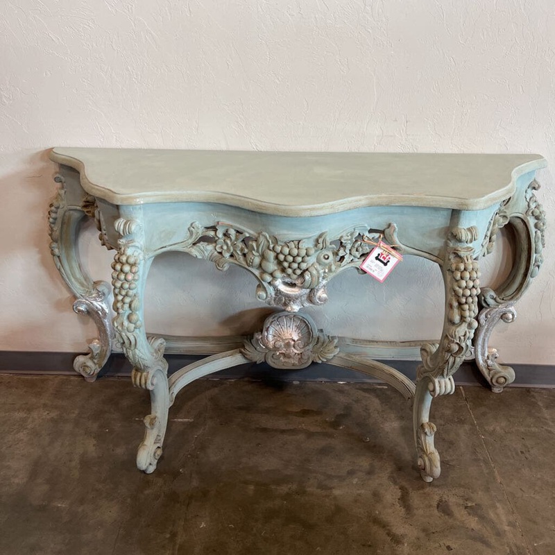 Green Ornamental Entry Table