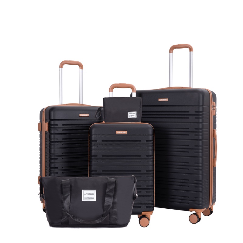 5 Piece Set Hard Case Spinner Wheels Luggage Sets With Tsa Lock