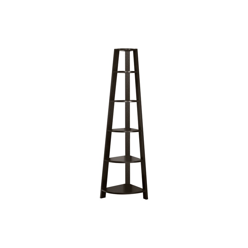 5 Tier Bookshelf, Bookcase, Etagere, Corner, For Office, Contemporary & Modern
