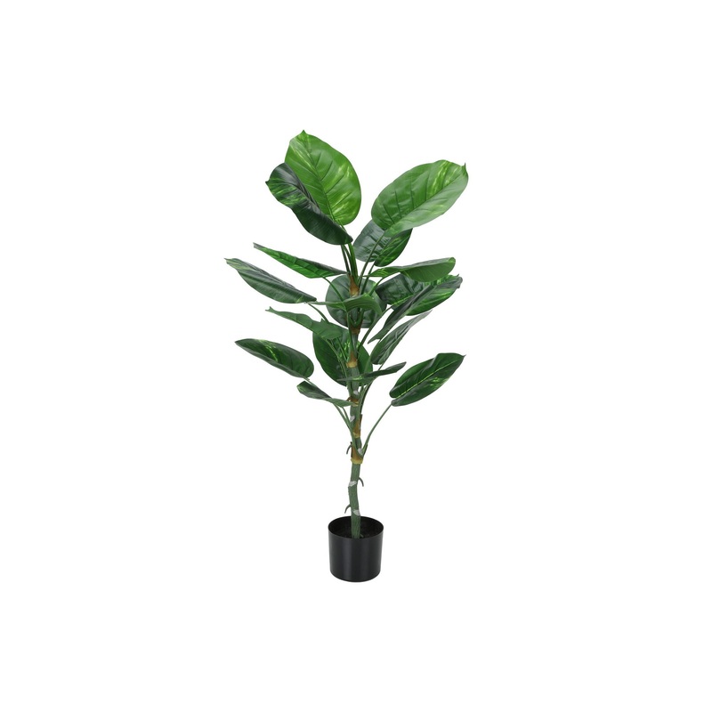 54" Tall, Artificial Plant, Dieffenbachia Tree, Indoor, Faux, Fake, Floor, Greenery, Potted, Real Touch, Decorative - Green / Black
