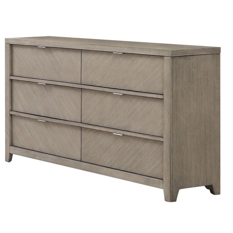 6 Drawer Dresser - Light Gray