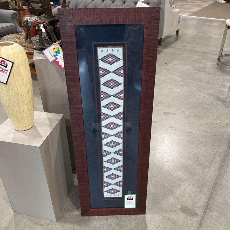 Framed Native American Beaded Belt