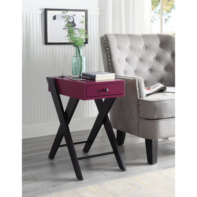 Fierce - Accent Table With Built - In USB Port
