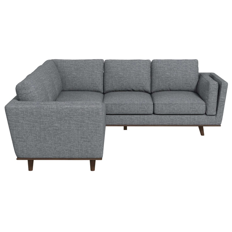 Erman - Pillow Back Corner Sofa - Dark Gray