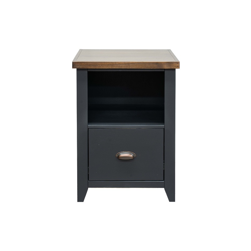 Essex - Drawer File - Black, Whiskey