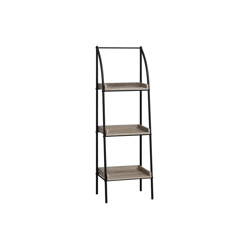 Etagere Bookcase Corner 3 Tier For Office - Taupe