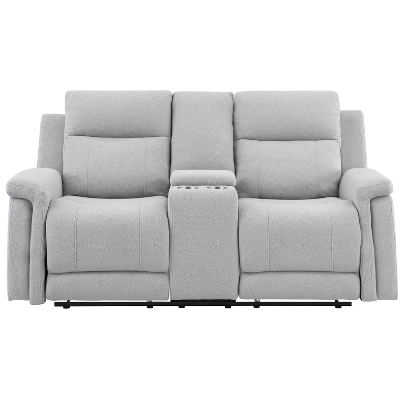 Eco - Console Reclining Loveseat - Gray