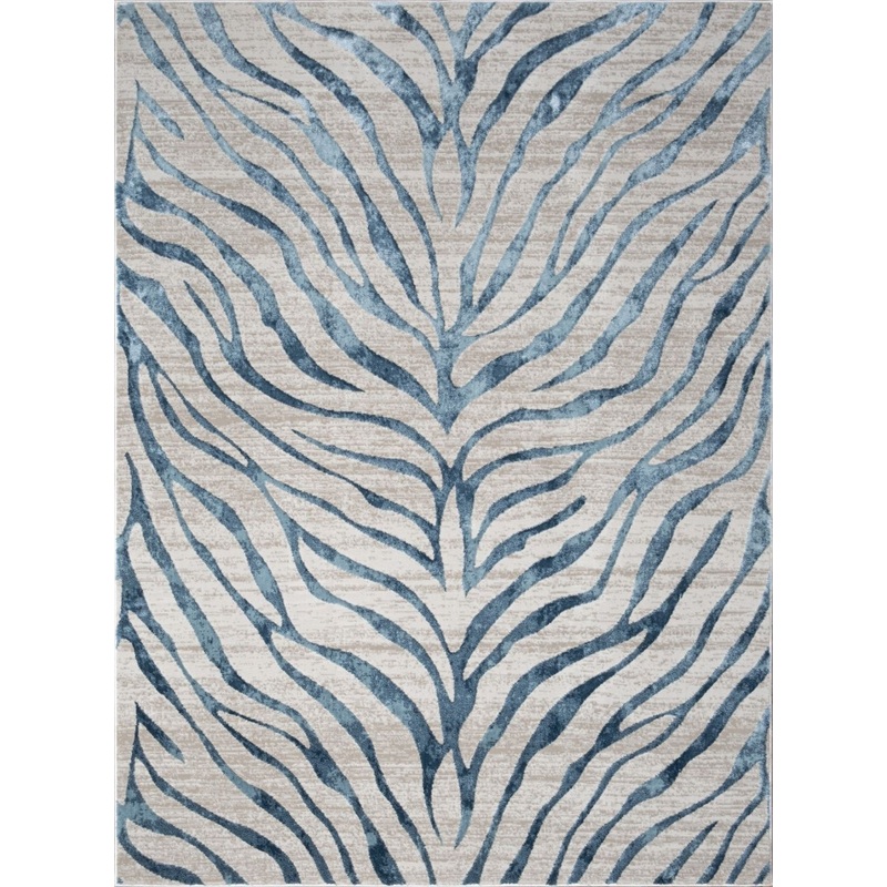 Elegance - 5'3" X 7'3" Polyester Area Rug - Blue