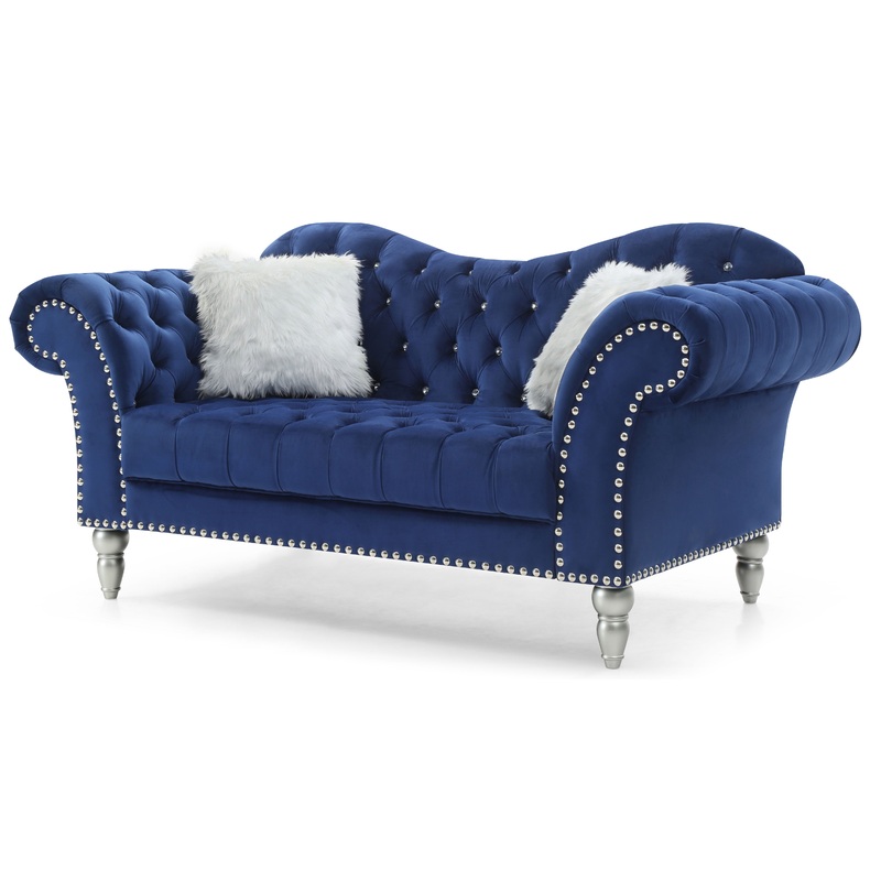 Elegant Round Arm Loveseat