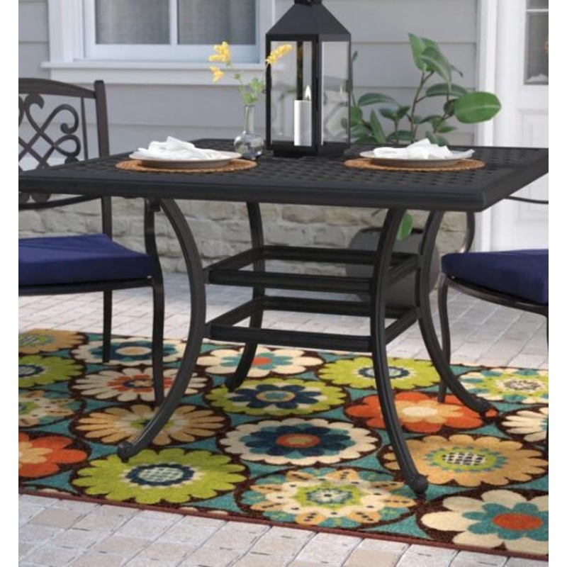 44" Square Dining Table - Dark Lava Bronze