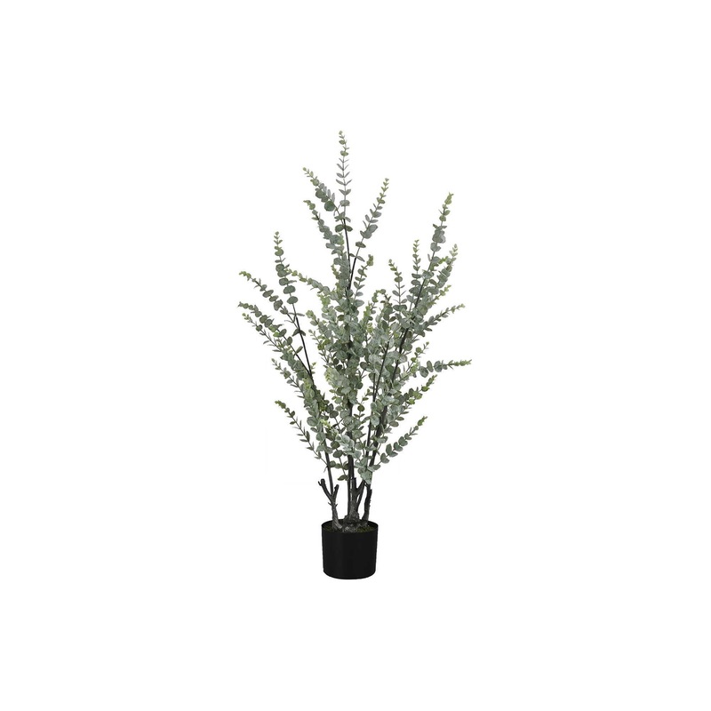 44" Tall, Artificial Plant, Eucalyptus Tree, Indoor, Faux, Fake, Floor, Greenery, Potted, Real Touch, Decorative - Green / Black