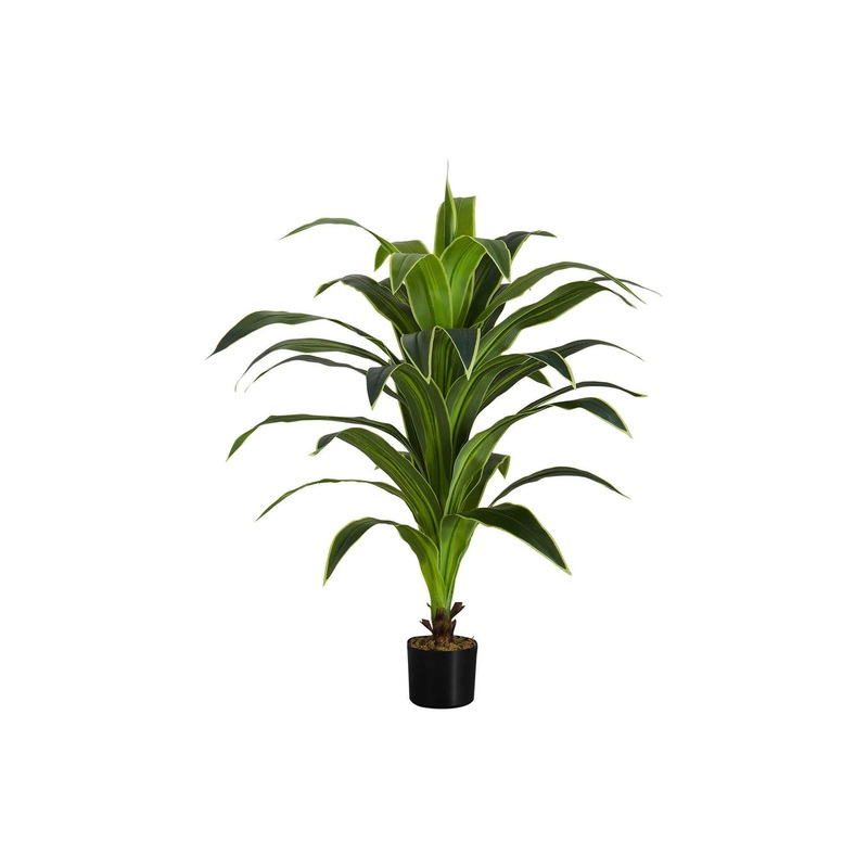 47" Tall, Artificial Plant, Dracaena Tree, Indoor, Faux, Fake, Floor, Greenery, Potted, Real Touch, Decorative - Green / Black
