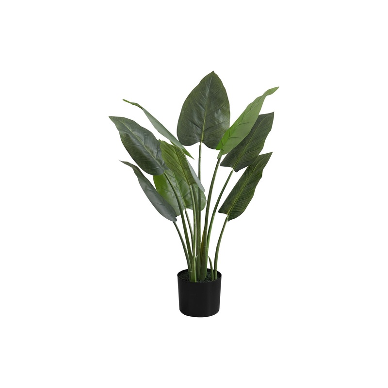 37" Tall, Artificial Plant, Aureum Tree, Indoor, Faux, Fake, Floor, Greenery, Potted, Real Touch, Decorative - Green / Black