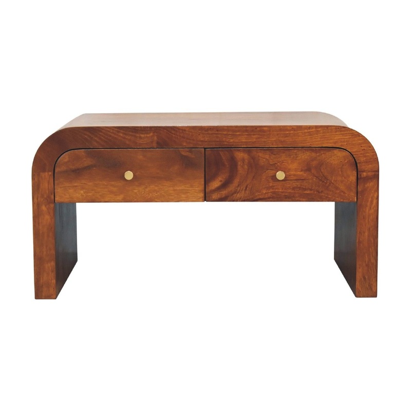Darcy - Artisan Furniture Coffee Table, 2 Drawer - Chestnut