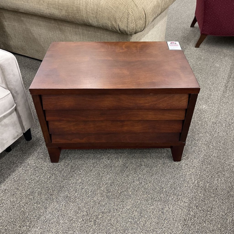Dark Wood End Table w/ Drawers