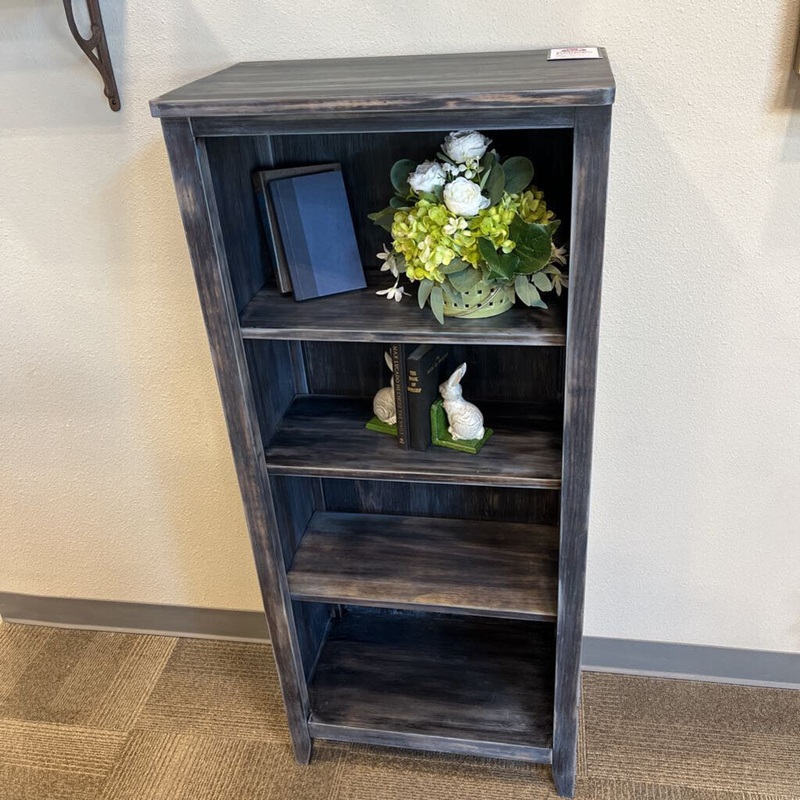 Custom Book Shelf - Blue/Rustic