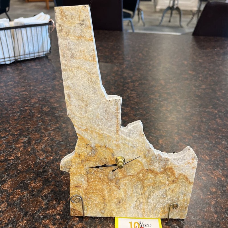 Custom Stone Idaho Clock