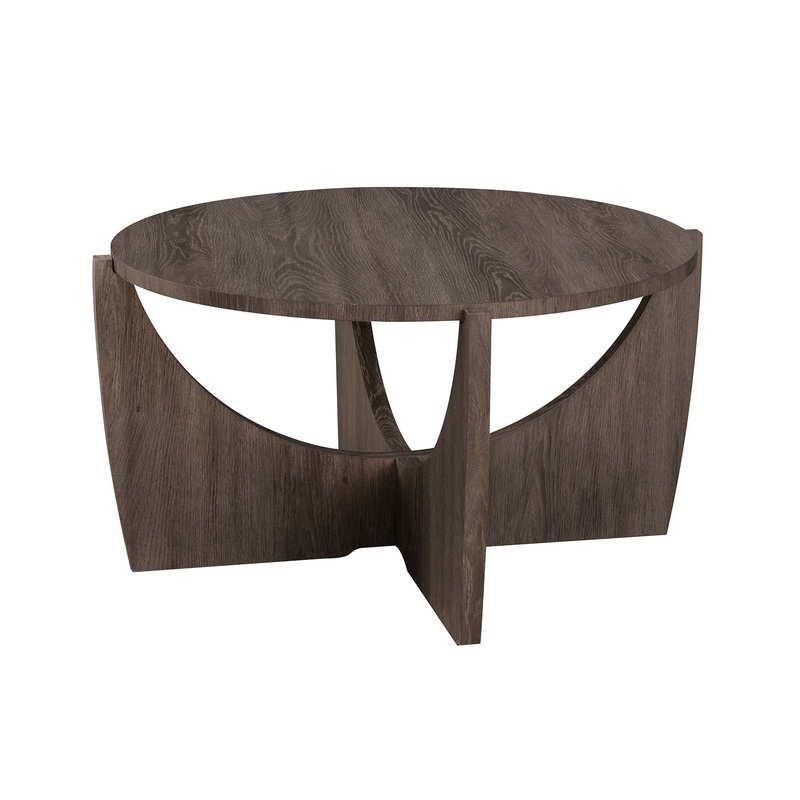 Contemporary Open Arch Base Round Table Cerused