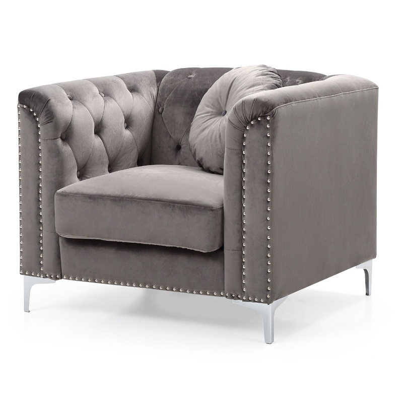 Contemporary Sloped Arm Chair