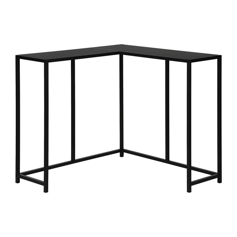 Corner Accent Console Table For Entryway, Contemporary & Modern - Black