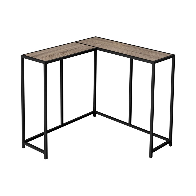 Corner Accent Console Table For Entryway, Unique L-Shaped Design