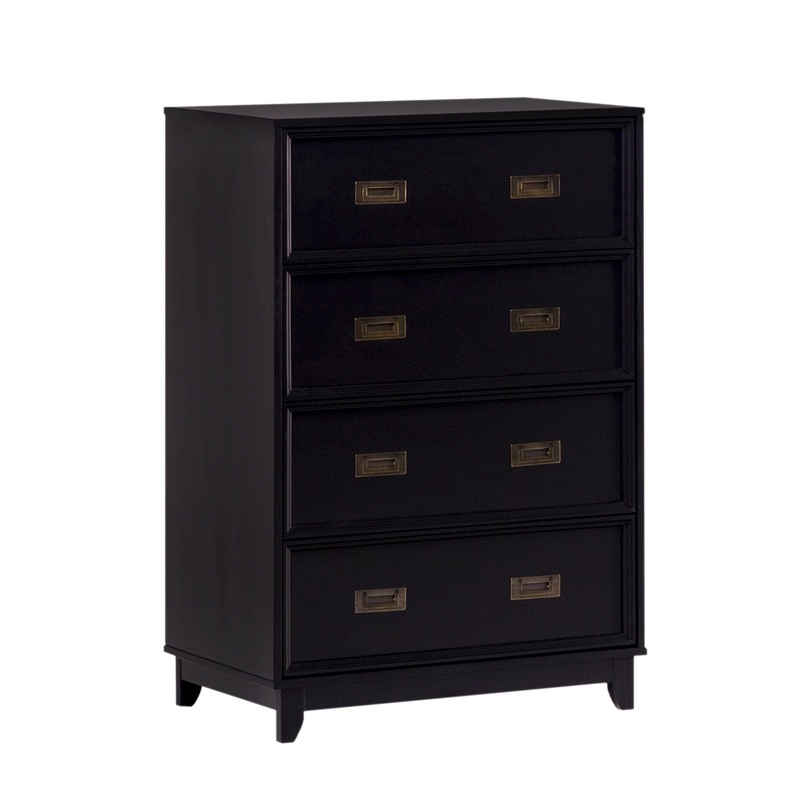 Classic 4 Drawer Dresser - Black