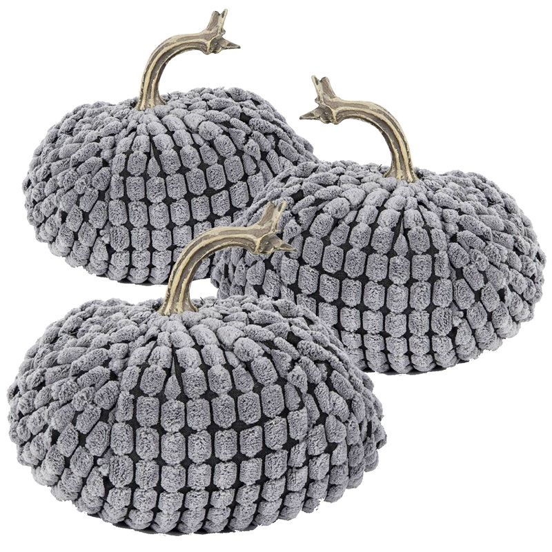 Chenille Weighted Pumpkin Ornament Decor For Holiday Harvest Festival Fall Festival & Thanksgiving