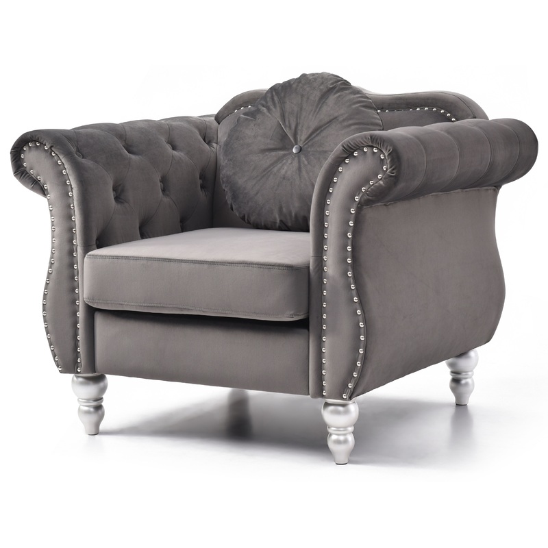 Chic Transitional Flared Arm Chair