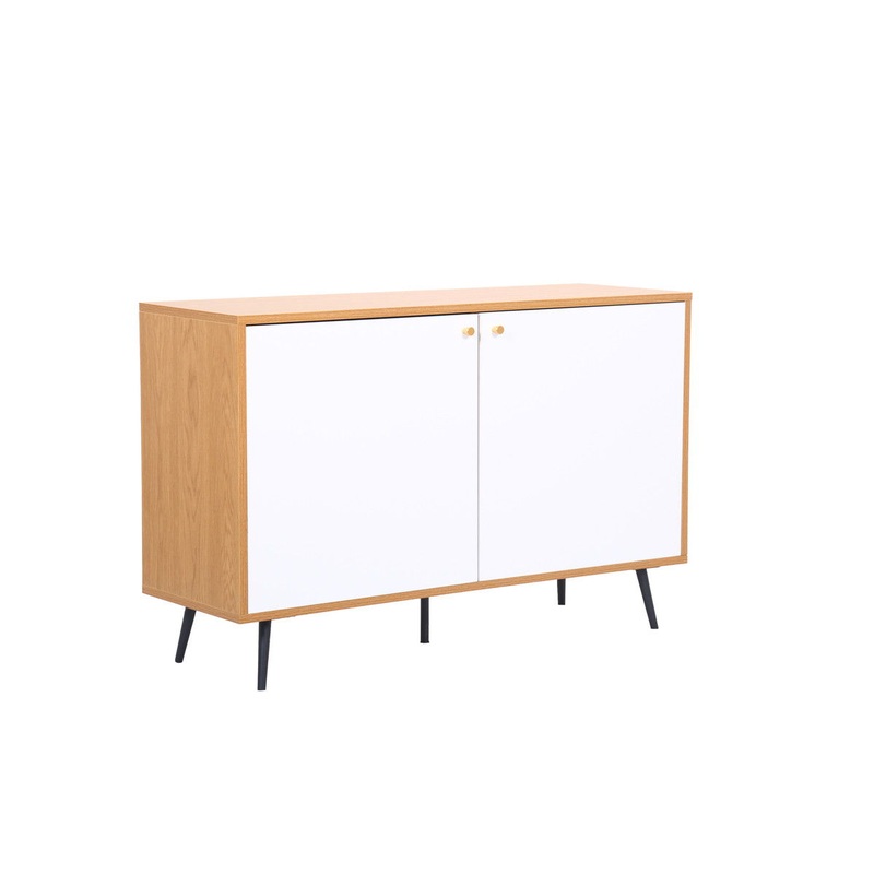 Carlotta - Storage Console Cabinet Table - Light Brown And White