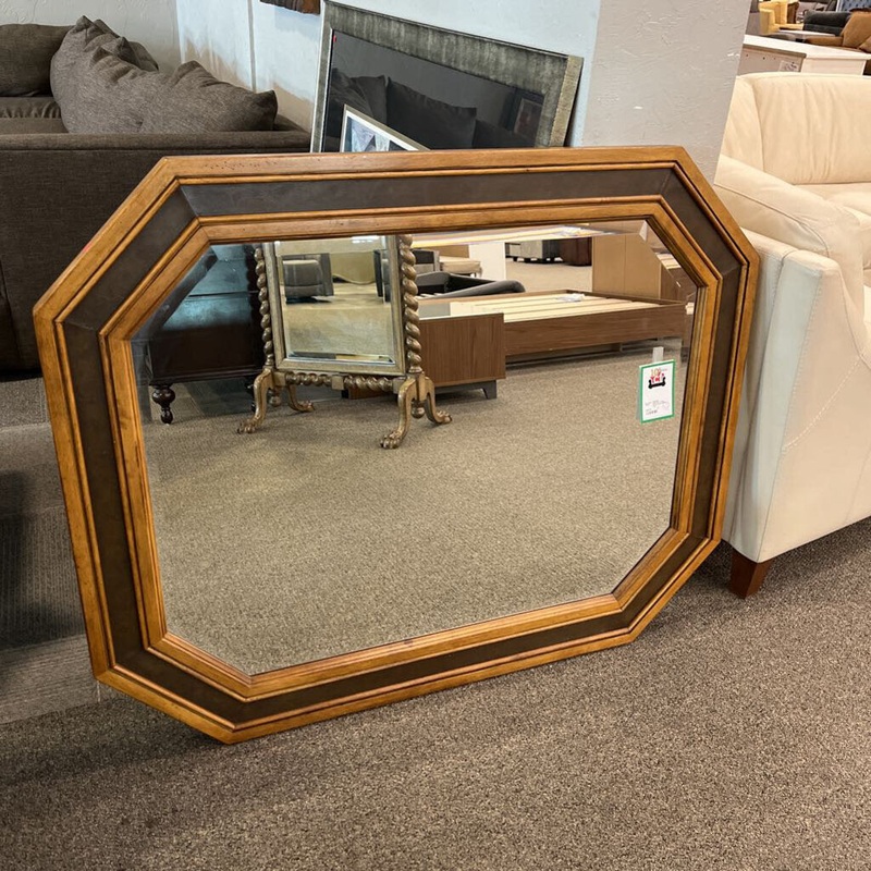 2-tone Wood Frame Mirror