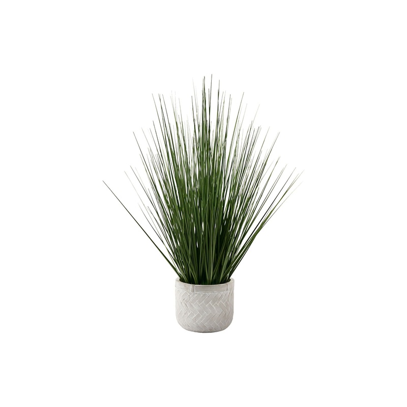 21" Tall, Artificial Plant, Grass, Indoor, Faux, Fake, Table, Greenery, Potted, Real Touch, Decorative - Green / White