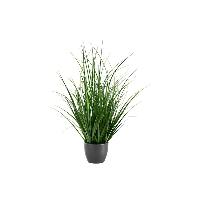 23" Tall, Artificial Plant, Grass, Indoor, Faux, Fake, Table, Greenery, Potted, Real Touch, Decorative - Green / Black