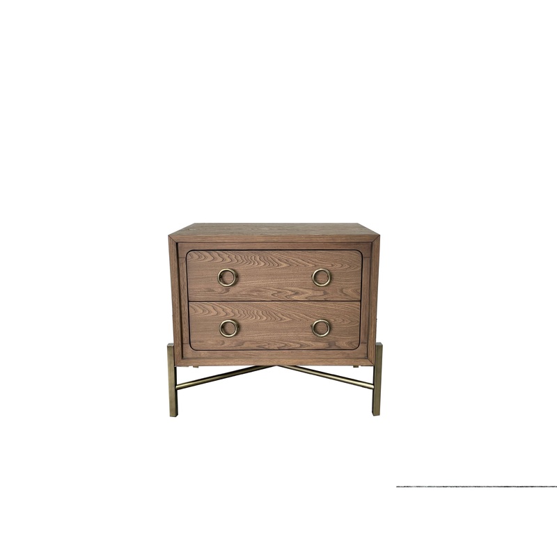 2 Drawer Nightstand With USB - Latte
