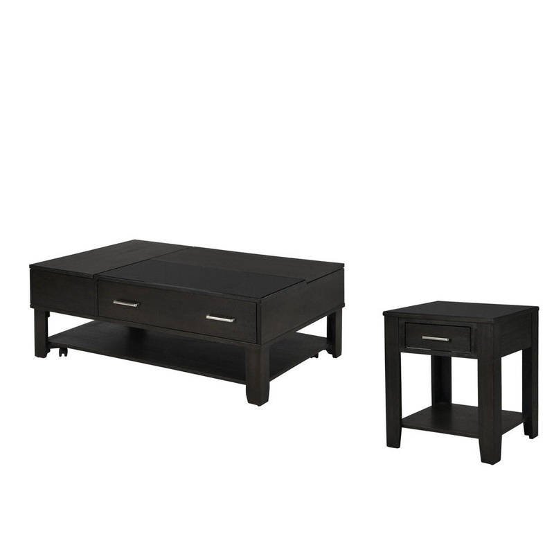 Bruno - 48" Wooden Lift Top Coffee Table Set
