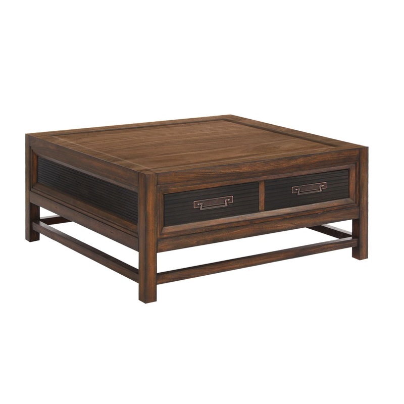 Branson - 2 Drawer Coffee Table, Two Tone - Brown