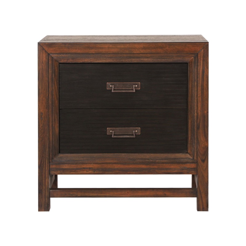 Branson - 2 Drawer Nightstand, Two Tone - Brown