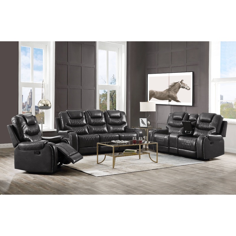 Braylon - 3 Pieces Living Room Set, Manual Recliner - Brown