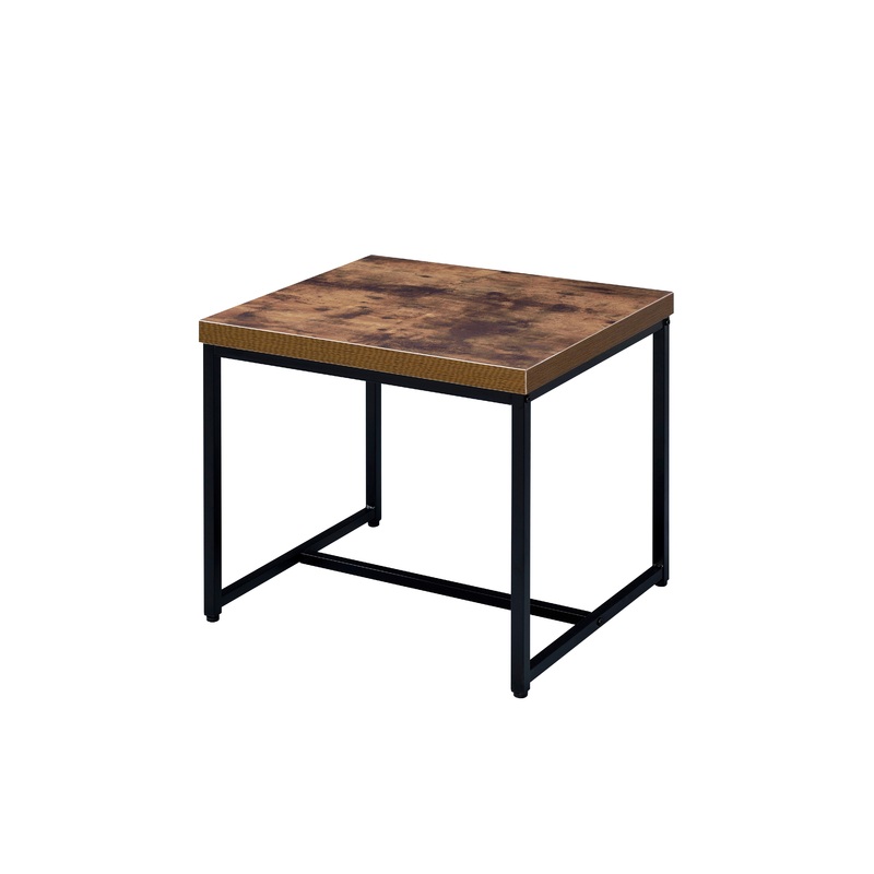 Bob - End Table - Weathered Oak / Black