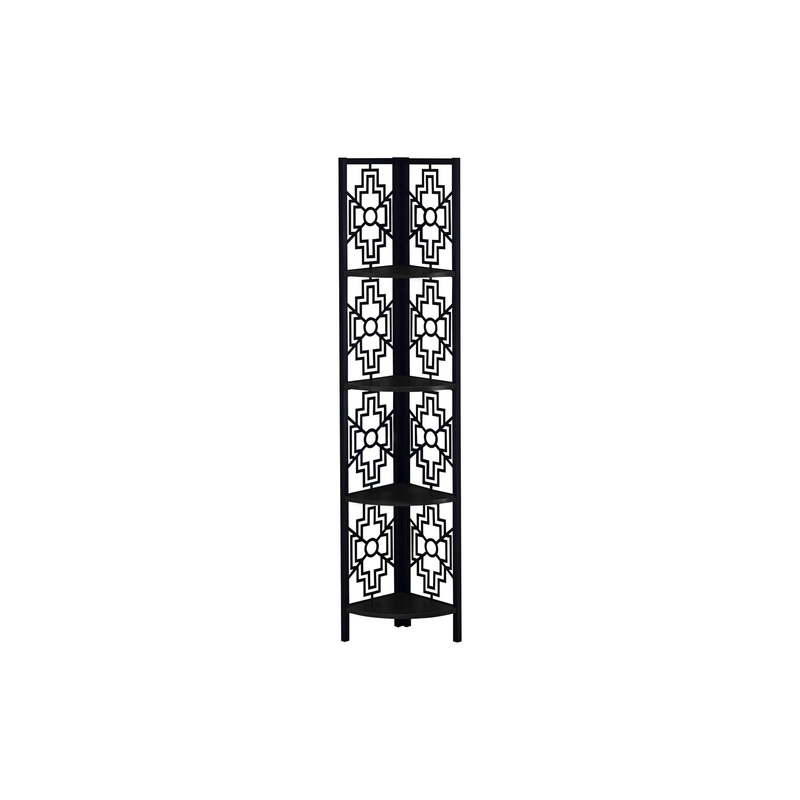 Bookshelf, Bookcase, Etagere, 4 Tier Corner, For Office, Transitional