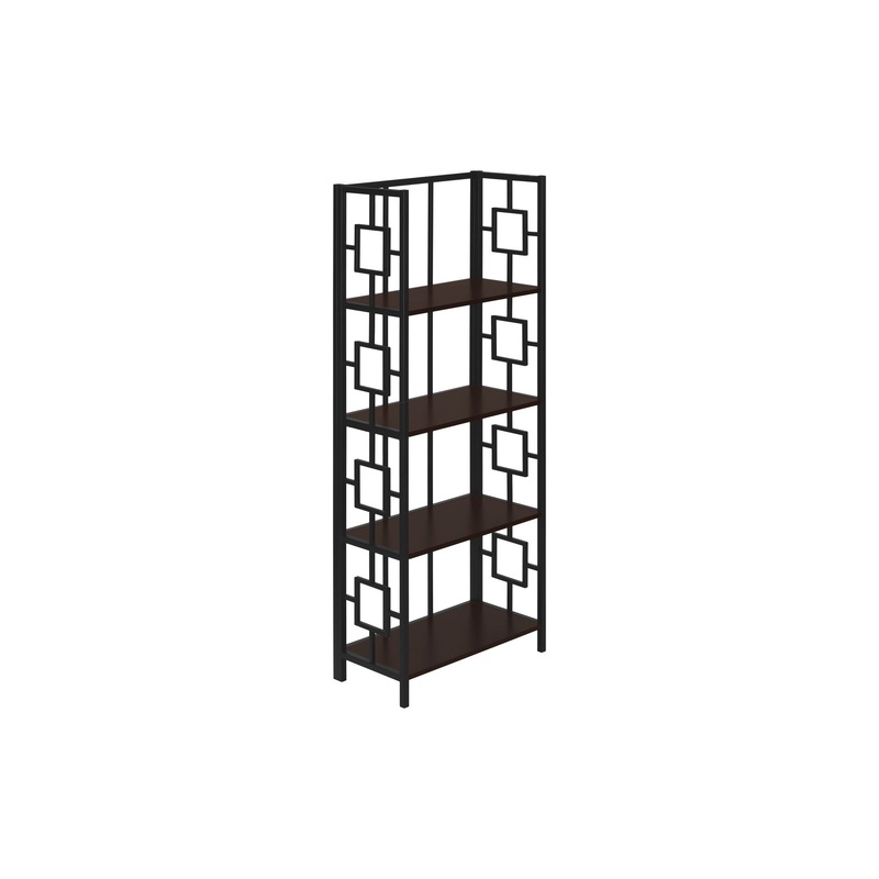 Bookshelf, Bookcase, Etagere, 4 Tier, For Office, Contemporary & Modern - Espresso
