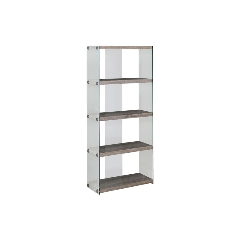 Bookshelf, Bookcase, Etagere, 5 Tier, Office, Elegant Design - Taupe