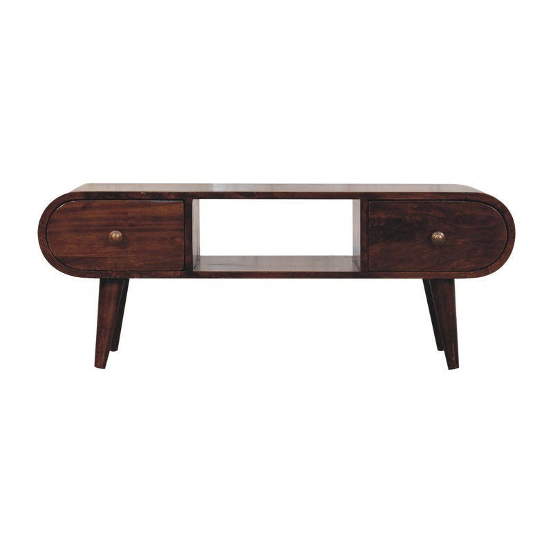 Artisan Furniture Solid Wood Circular TV Unit