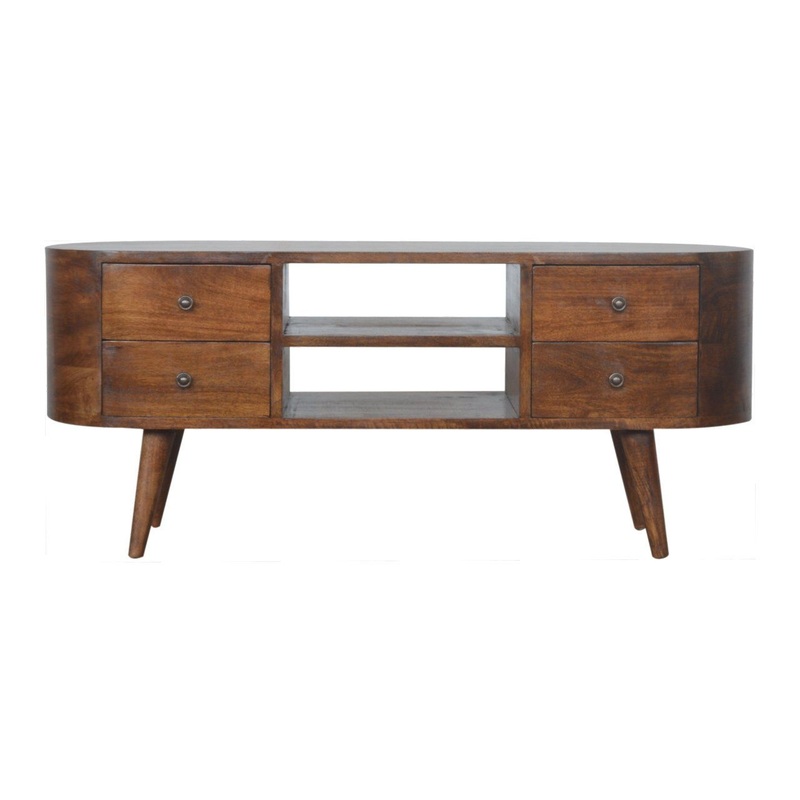 Artisan Furniture Solid Wood Rounded Entertainment Unit